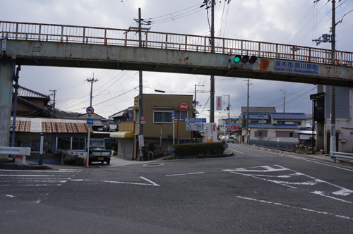 宿川原バス停を降りて