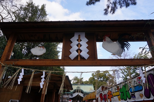 茨木神社の干支の鳥居DSC03056