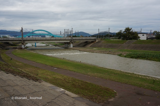 千歳橋から安威川を北へ4DSC06113