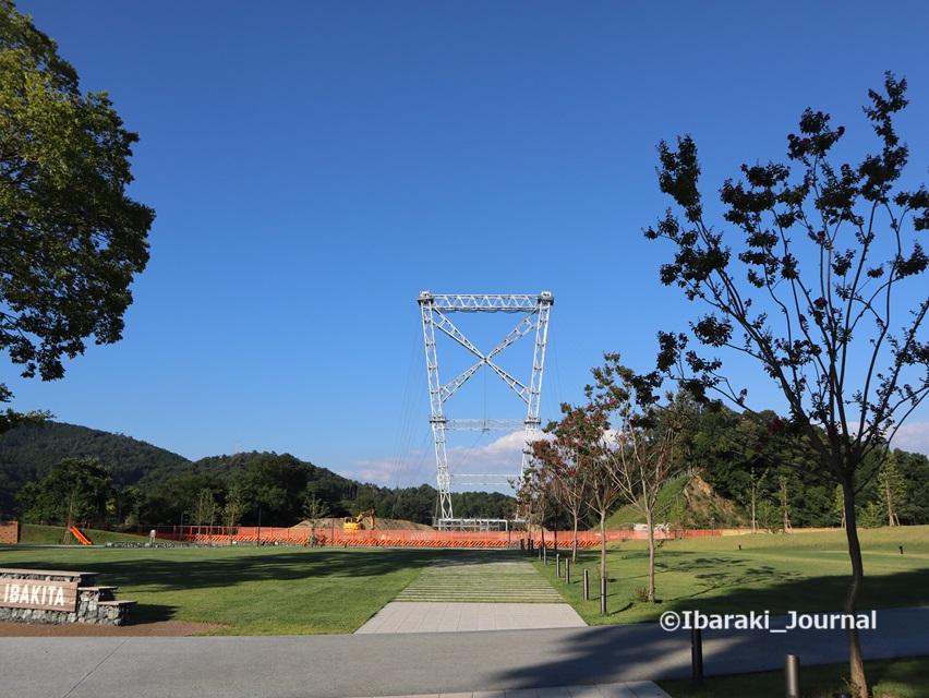 0801ダムパークいばきた広場吊り橋工事のほうIMG_6299