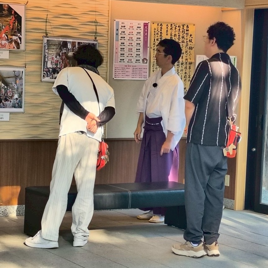 7月「ぶら参道」ロケ【休憩所】
