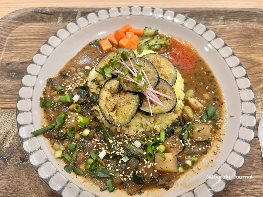 0416スパスパスパイスカレーのなすとホウレンソウのカレーを上から見るIMG_0038
