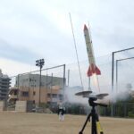 1011いばらき夢ロケットプロジェクト打ち上げの様子